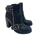 All Saints Boots Womens 36 Black Leather Heeled Harness Grunge Witchy Whimsigoth Photo 6