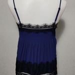 EXPRESS Blue & Black Lace Trim Camisole Size Small Photo 6