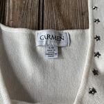 Carmen Marc Valvo Carmen Star-Embellished Women's tank  Top large sweater lightweight knit Photo 2