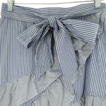 Parker Lambert Bow-Tie Blue & White Stripe Cotton Poplin Ruffled Skirt Size 4 Photo 4
