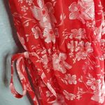 H&M Divided Red and White Floral Off Shoulder Mini Dress Size 6 Photo 2
