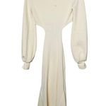We Wore What  Women's Ivory White Middle Cutout Mock Neck Sweater Dress Size Small Photo 1