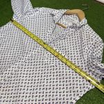 Frank & Eileen  Shirt Blouse Blue Pineapples Resort Lightweight Cotton‎ Size MED Photo 5