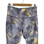 CALIA By Carrie Underwood Purple Pattern Ruched Mesh Ankle Panel Pull On Legging Size L Photo 1