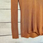 St. John  NWT Ribbed Knit V-Neck Sweater Blouse Orange Sz Large Party Modern $495 Photo 3