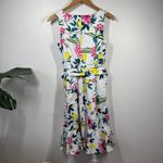 Talbots RSVP Dress Women 2P Lively Lemon Floral Fit & Flare Midi Tank Preppy White Size 2 Photo 1