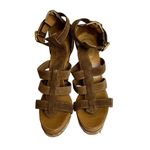 Chloé CHLOE suede leather brown Strappy platform heels shoes size 39.5 / 9.5 Photo 2