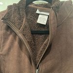 Free Country  Women's Chocolate Brown Fuzzy Zip Up Hoodie Jacket Coat Sz Small Photo 2