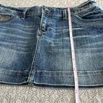 X2 Denim Micro Mini Skirt Denim Blue Jean Y2K 90s Studded Pockets Size 8 Photo 5