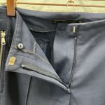 ZARA  Basic‎ Womens S Pants Navy Blue Straight Leg Cropped Flat Front Stretch Zip Photo 2