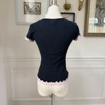 Vintage Y2K Kavio! Vail Colorado Baby Babydoll Tee Cropped S Black Photo 5