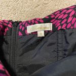 Shoshanna strapless 100% silk dahlia print faux wrap mini dress black pink Photo 2