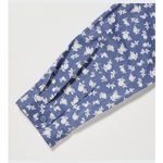 Uniqlo Cotton Silk Long-Sleeve Tunic in Blue Floral Photo 2