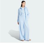  women adidas Originals Satin Wide Leg Pants Ruffle 3-Stripes Photo 2