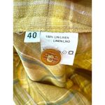 Vintage Weinberg Weekend 100% Linen 2pc Set Safari Jacket & Plaid Midi Skirt 40 Size M Photo 12