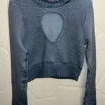 Urban Outfitters  Blue Waffle Knit Long Sleeve Top Photo 0
