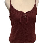 Hollister  Lace-Up Maroon Fully lined Camisole Photo 0