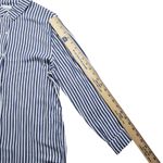 Tommy Bahama  Chambray Striped Boyfriend Beach Cover Up Shirt Womens Large Photo 4