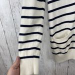 C Wonder Cardigan Sweater Small Blue White Stripe V Photo 5