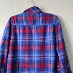 L.L.Bean Women Shaket Medium Cotton Fleece Plaid Barn Country Western Cabincore Photo 8