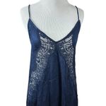 Free People Plunge Lace Maxi Slip Dress Midnight Navy Retro Y2K Fairy Small NWT Photo 7
