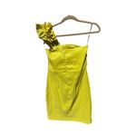 Daisy Boutique Lemon Yellow Exaggerated Shoulder Cocktail Dress Size Med… Photo 1