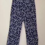Drew NWT  Angelica Dayna Bluebird Floral Paisley Cropped Pants Indigo Navy Blue 4 Photo 7