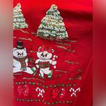 College Ware USA Vintage 90s Red Holiday Festive Christmas Novelty T Shirt Dress Size undefined Photo 4