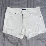 Abercrombie & Fitch Abercrombie White Ripped Jean Shorts Photo 0