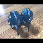 Camille La Vie  Sparkle Blue Peep Toe Pumps S8 Photo 4