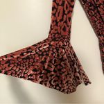 Buddy Love Spencer Romper Velvet Animal Print Flare Sleeves New XS Photo 3