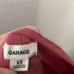 Garage Boho pink lantern sleeve tassel & lace cropped blouse Photo 2