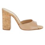 Schutz Tan Beige Nude Sandals with Cork Block Heel 8 Photo 1