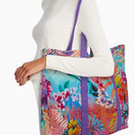 Johnny Was Zeru Cotton Canvas Beach Tote. MSRP $98 Photo 0