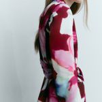 ZARA multicolor printed satin effect blazer suit jacket Photo 7