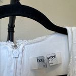 House Of CB  SARITA WHITE COTTON BRODERIE ANGLAIS PLUNGE MINI DRESS NWOT XS Tall Photo 7