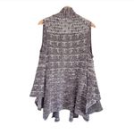 Anthropologie Moth Lavena Pointelle Vest Womens XS Gray Draped Crochet Cardigan Photo 4