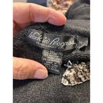 Vintage 1980’s Black Silver Gold Sequin Silk Angora Blend Sweater Size Medium Photo 1