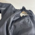 ZARA NWT Topstitch Textured Double Breasted Blazer Jacket Ecru Black Sz XL FLAW Photo 9