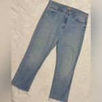 MOTHER The Mid Rise Dazzler Ankle Fray Jeans Blue Size 34 Photo 3