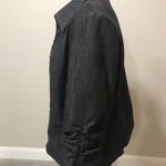 Dress Barn Heathered Black Open Front "Jean Jacket" Lined Blazer with ruched trim Photo 3