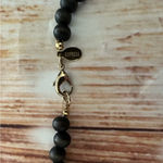 EXPRESS Black Beaded Gold Horn Long Necklace Photo 1