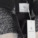 ANINE BING NEW  Maeve Buffalo Check Jacket Oversized Shaket Black Cream Wool XS Photo 5