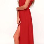 Lulus Lulu’s nwt Lost in the Moment Red Maxi Dress size small Photo 2