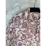 Pilcro  Anthropologie Long Sleeve Blouse Womens Medium  Pink  Floral Photo 7