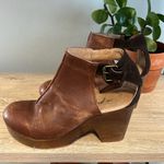 Free People Amber Orchard Wooden Wedge & Leather Platform Clogs, US 10.5/ EU 41 Photo 6