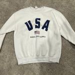 USA 2024 Paris Olympics Crewneck White Size M Photo 0