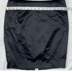 2B Bebe Satin Ruffle Bustle Pencil Mini Skirt Black Small Vintage Y2K Photo 10