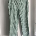 A New Day Green Cream Pull on Side Zjp Cropped Ankle Length Skinny Pants Sz 10 Photo 0