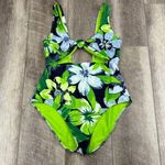 Aerie  Green Floral One Piece Swimsuit Photo 0